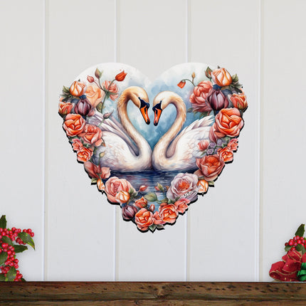 Swans Love Holiday Door Décor by G. Debrekht - Love Kids Family Décor - 8611038H-2