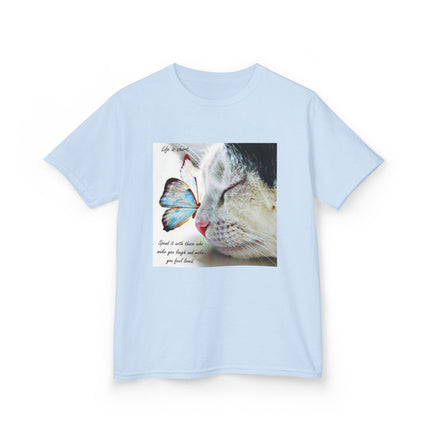 Butterfly Cat Kids Tee – Cute Graphic Shirt for Nature & Joy