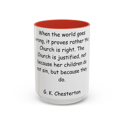 Inspirational Quote Coffee Mug - G.K. Chesterton - Cozy Reflection
