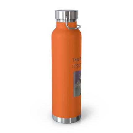 22oz Insulated Water Bottle — "This Isn't Cat Hair, It's Kitty Glitter" Cute Cat Photo
