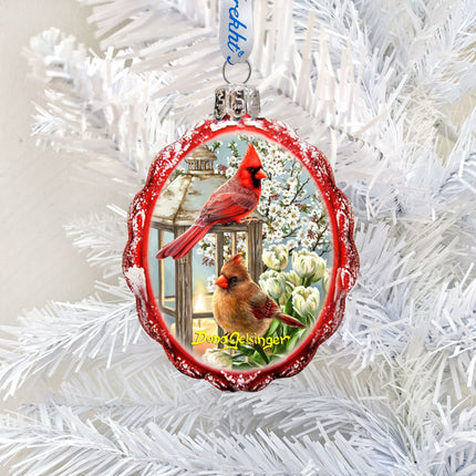 House Birds Mercury Glass Ornament by D. Gelsinger - Christmas Decor - 778105-DG-1