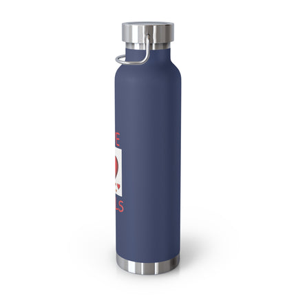 Insulated Bottle — "Love Heals" 22oz Copper Vacuum Water Bottle