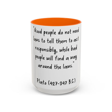 Plato Quote Mug – 15oz Accent Ceramic Cup for Thoughtful Minds