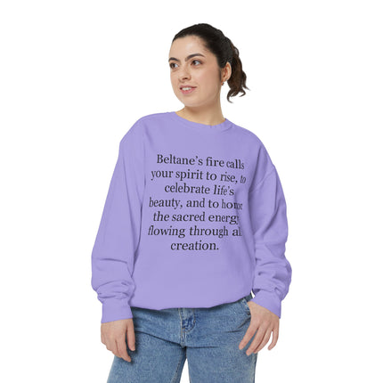 Beltane Quote Sweatshirt – "Beltane’s fire calls your spirit to rise"