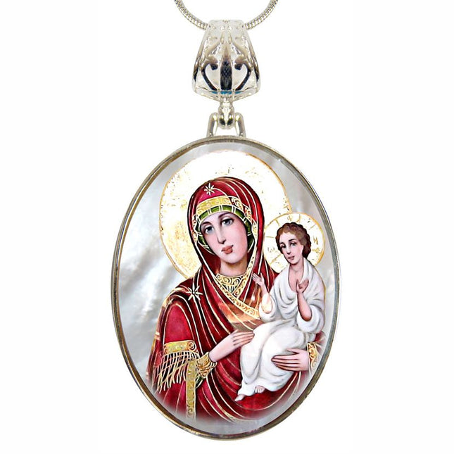 Lady of Light Silver-Plated Mother of Pearl Necklace Jewelry - 43029-0