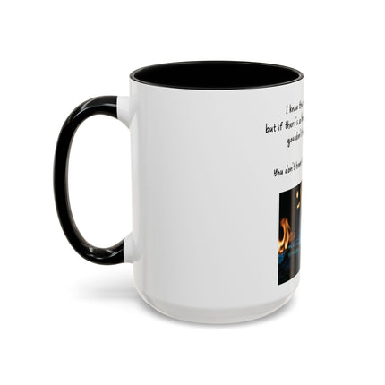 Book Lover Coffee Mug — "You Don’t Have to Burn Down the Library" Accent Mug