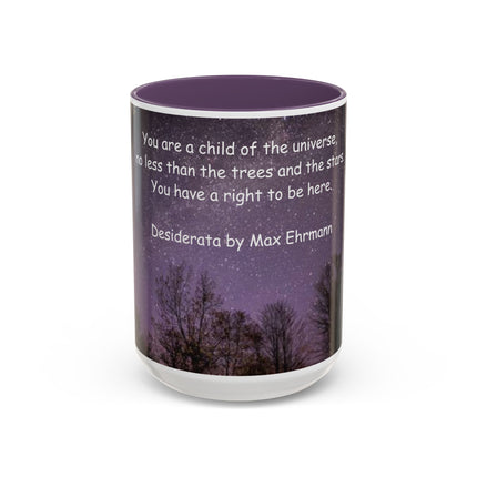 Desiderata Quote Mug – 15oz Ceramic Accent Drinkware