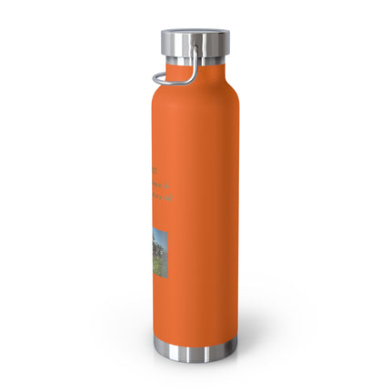 Copper Vacuum Insulated Bottle - 22oz - 'Flower Child' Design - Stylish Eco-Friendly Hydration
