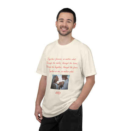 Romantic Photo Quote T-Shirt — "Together forever, no matter what" Couple Tee