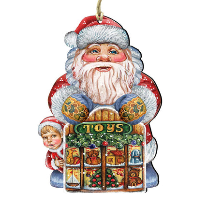 Toy Shop Santa Christmas Door Decor by G. DeBrekht - Christmas Santa Snowman Decor - 8119172H-4