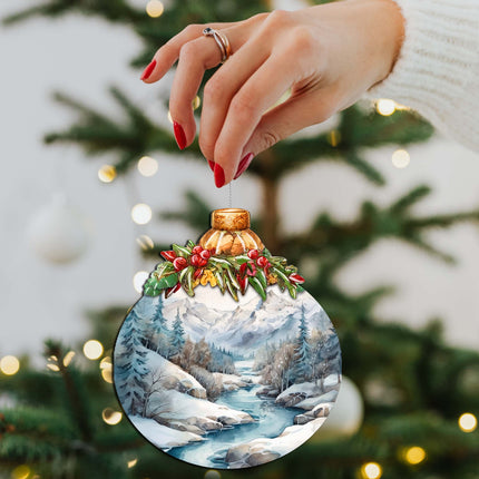 Alaska's Mountain Majesty Wooden Ornaments by G.Debrekht - Wildlife Holiday Décor - 870037-3