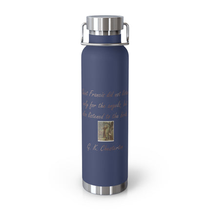22oz Copper Insulated Bottle – G.K. Chesterton Quote