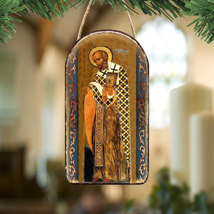 Saint Nick Religious Christian Sacred Icon Ornament - Inspirational Icon Décor - 87033-0