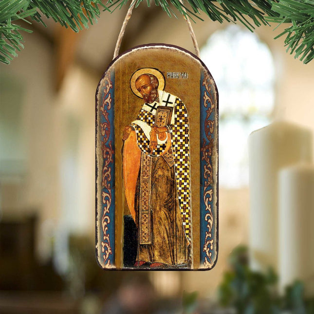 Saint Nick Religious Christian Sacred Icon Ornament - Inspirational Icon Décor - 87033-0