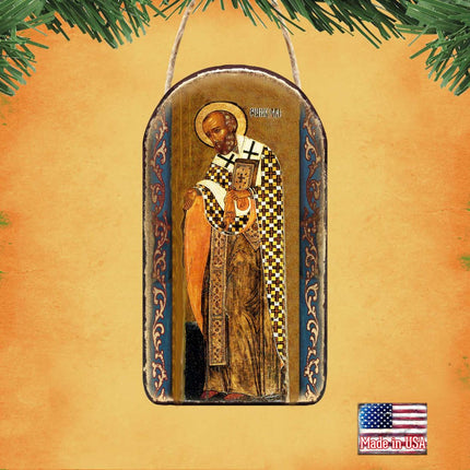 Saint Nick Religious Christian Sacred Icon Ornament - Inspirational Icon Décor - 87033-1