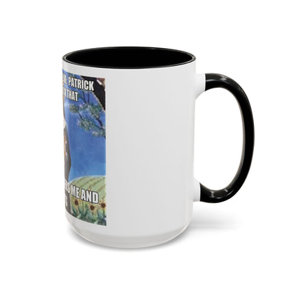 Saint with Cats Coffee Mug – "No One Remembers Me and My Cats" Accent Mug