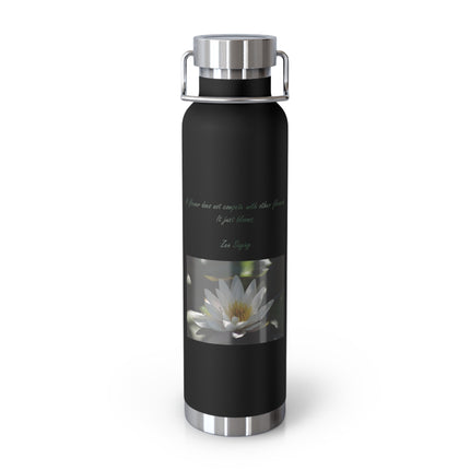 Zen Serenity Copper Bottle – 22oz Lotus Design for Mindful Living