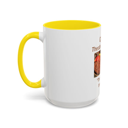 Cacao Coffee Mug – "The Food of the Gods" Botanical Cocoa Illustration (11/15 oz)