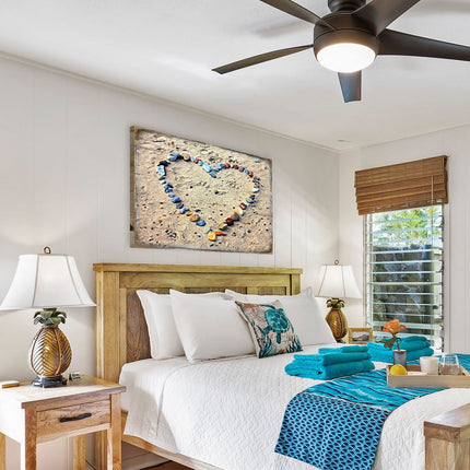 Sperber Heart Wooden Coastal Wall Art by Nature Wonders - Coastal Sea-Life Decor - 95254B-4