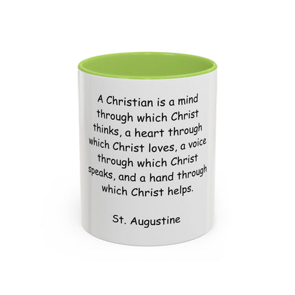 St. Augustine Quote Christian Coffee Mug — Inspirational Faith Message 11/15oz
