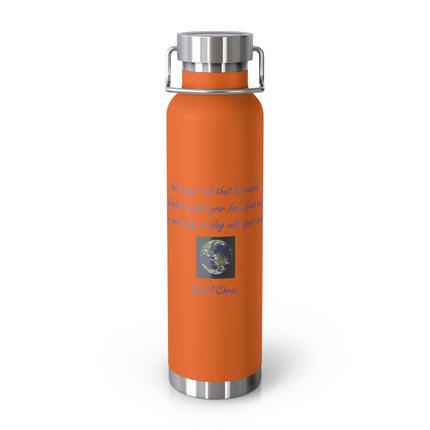 Khalil Gibran Quote Copper Water Bottle — 22oz Nature-Inspired Insulated Bottle