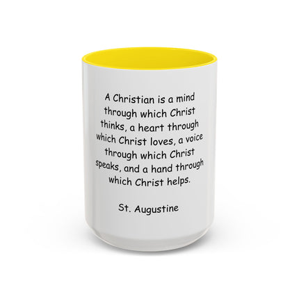 St. Augustine Quote Christian Coffee Mug — Inspirational Faith Message 11/15oz