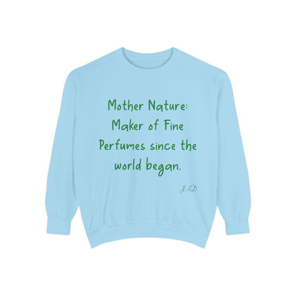 Eco-Friendly Mother Nature Sweatshirt - Unisex Garment-Dyed Apparel