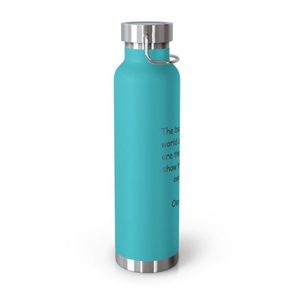 Oscar Wilde Insulated Bottle – “Books & Shame” Quote – 22oz Copper