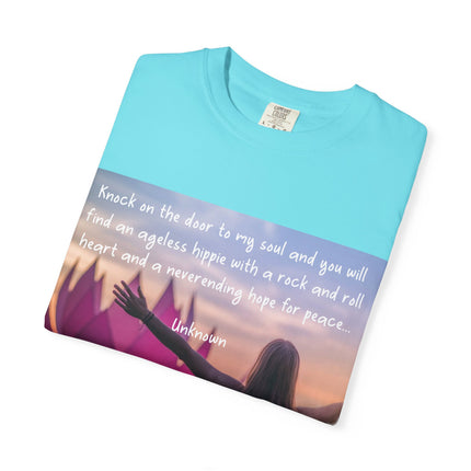 Inspirational Unisex Garment-Dyed T-shirt for Peace Lovers