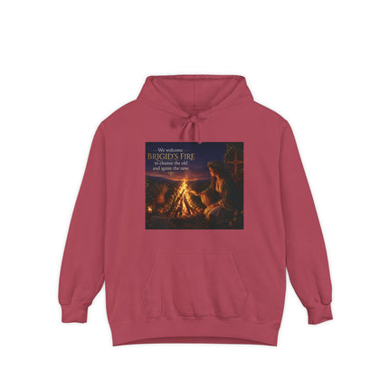 Campfire Night Hoodie — "We Welcome Brigid’s Fire" Celtic Bonfire Hoodie