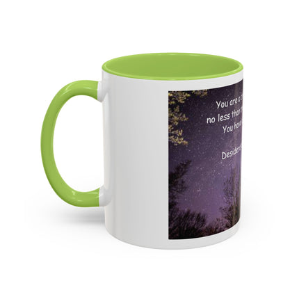 Inspirational Starry Night Coffee Mug — "You are a child of the universe" Quote