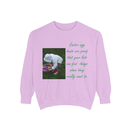 Parenting Humor Sweatshirt – Easter Egg Hunt Edition