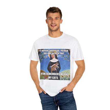 Funny Cat Lover T-Shirt – ‘No One Remembers Me & My Cats’