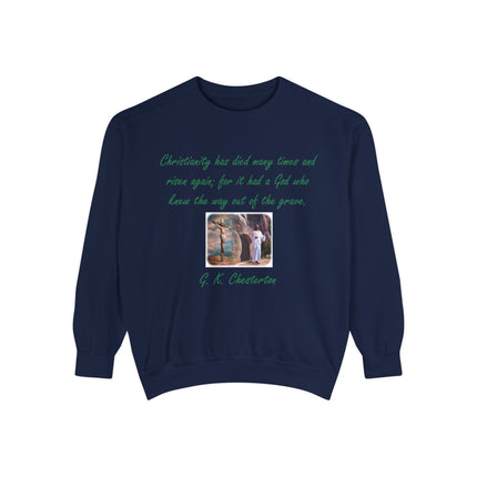 Chesterton Quote Sweatshirt – Resurrection Design – Unisex