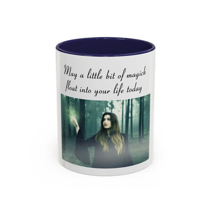 Magick Forest Accent Coffee Mug — "May a little bit of magick float into your life today"