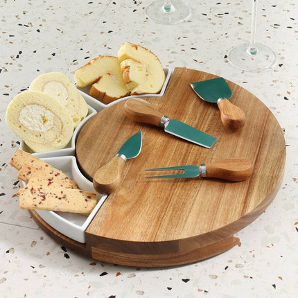 Circo Cheese Cutting Board & Ceramic Knife Set | Gift Idea-0