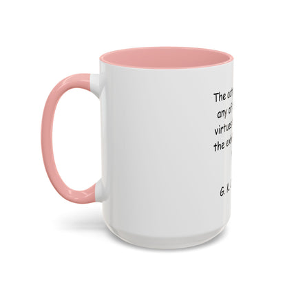 Coffee Mug with G.K. Chesterton Quote – Literary Quote Accent Mug (11/15 oz)