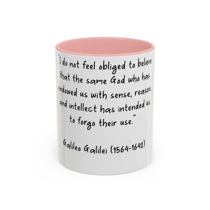 Galileo Quote Mug – 11oz Ceramic Accent Cup for Scholars & Thinkers