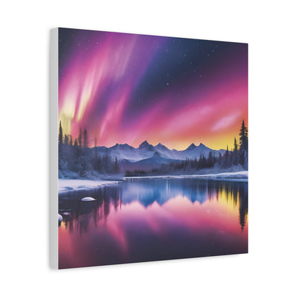 Aurora Lake Matte Canvas Print — Stretched Wall Art