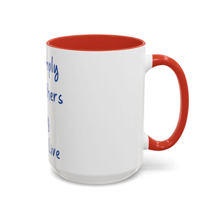 Live Simply Accent Mug – 15oz Ceramic Cup for Mindful Living