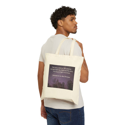 Tote Bag — Inspirational "You are a child of the universe" Quote Canvas Tote