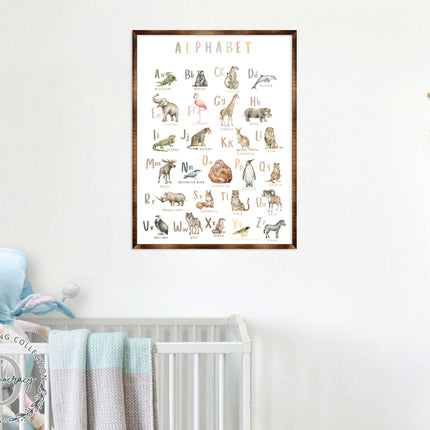 Animal Alphabet Art - Wooden Educational Art - Wall Decor - Homeschool Decor - Classroom Decor - Playroom Decor - Nursery Wall Art - Art For Kids - 310211-0