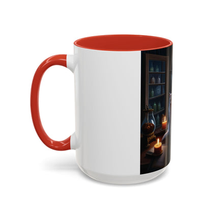Magical Cats Accent Mug – 15oz – Cozy Gift for Cat & Book Lovers