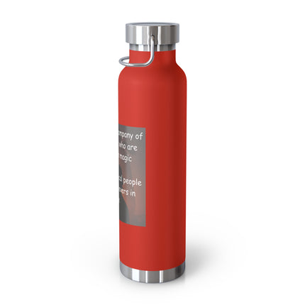 Magic & Joy Insulated Bottle — 22oz Copper Vacuum Flask with Whimsical Quote
