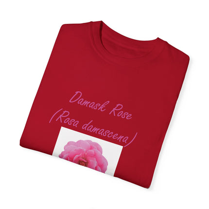 Damask Rose Unisex T-shirt - The Queen of Flowers Design
