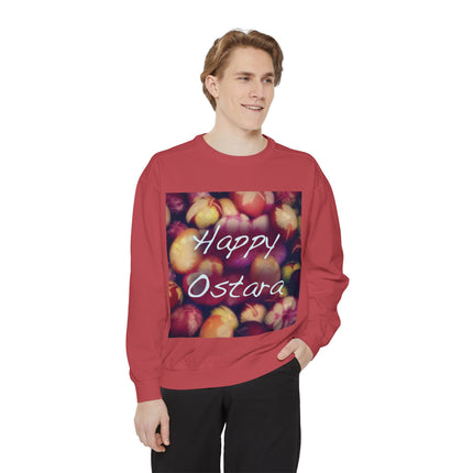 Happy Ostara Unisex Garment-Dyed Sweatshirt