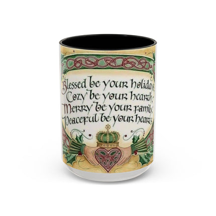 Celtic Holiday Blessings Mug – 15oz Accent for Cozy Gatherings