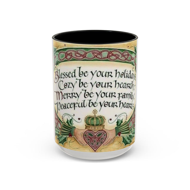 Celtic Holiday Blessings Mug – 15oz Accent for Cozy Gatherings