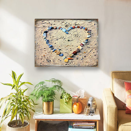 Sperber Heart Wooden Coastal Wall Art by Nature Wonders - Coastal Sea-Life Decor - 95254B-2