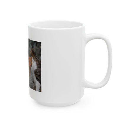 Real Men Love Cats Ceramic Mug — Cute Photo Coffee Cup (11oz & 15oz)